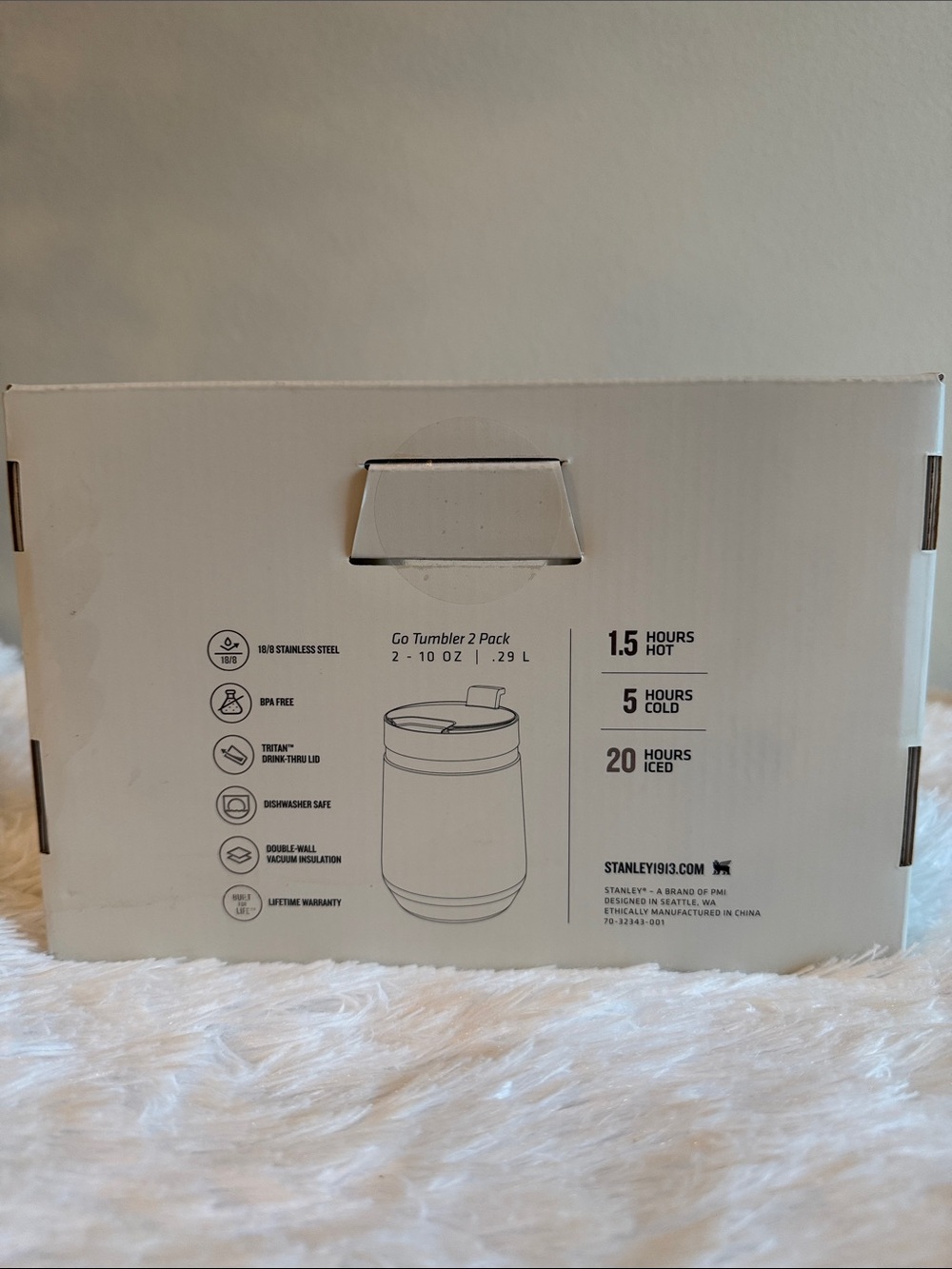 Stanley Go Tumbler 2 Pack 10oz - White/Frost Electric Yellow - NIB - Picture 4 of 4